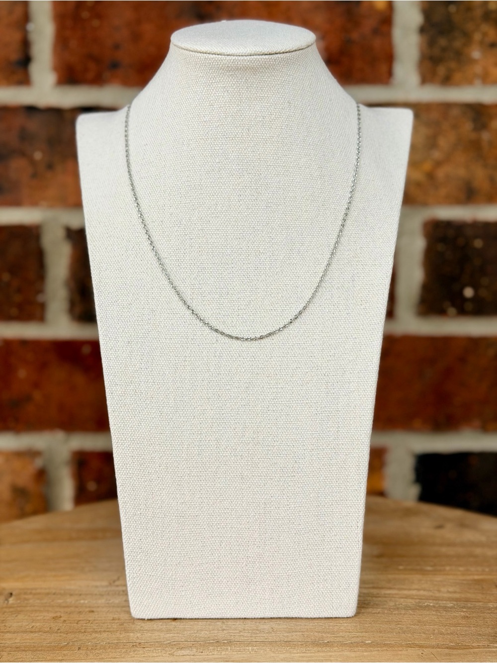 18” Crimped Stainless-Steel Chain Necklace